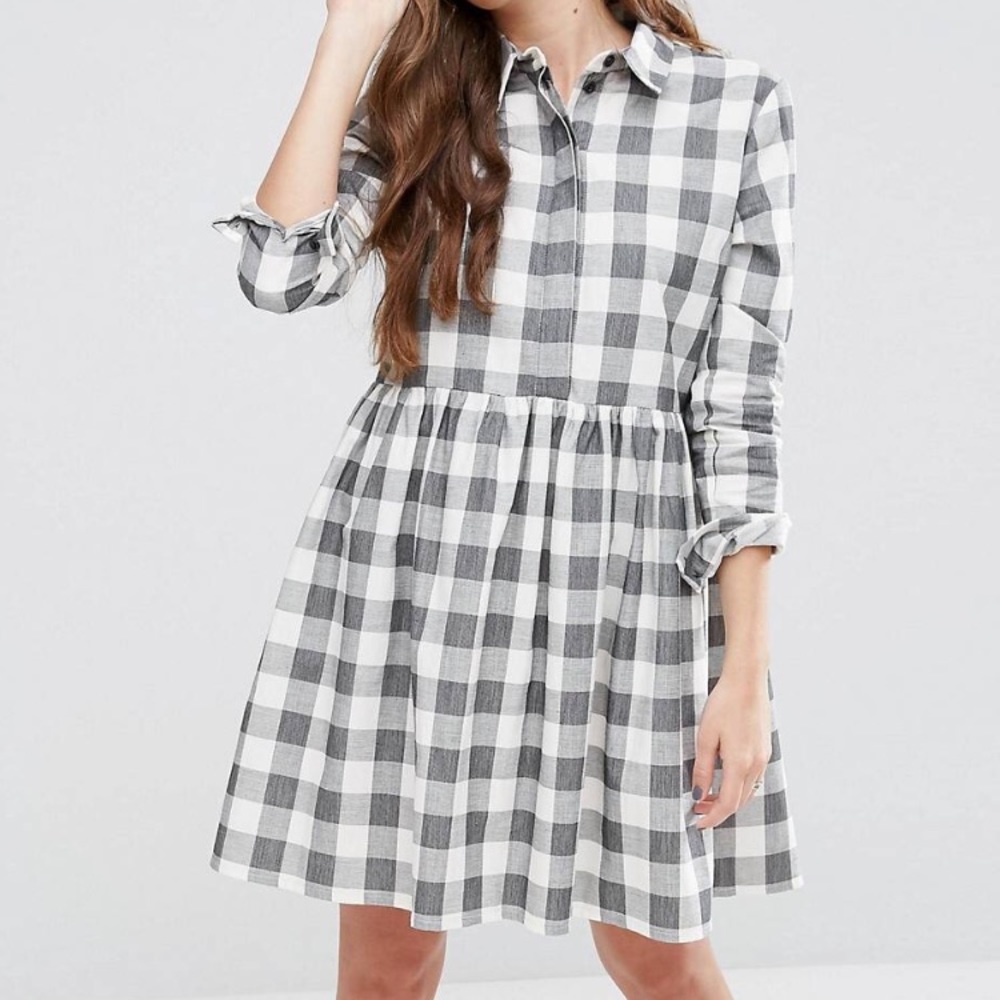 ASOS Large Gingham Print Dress